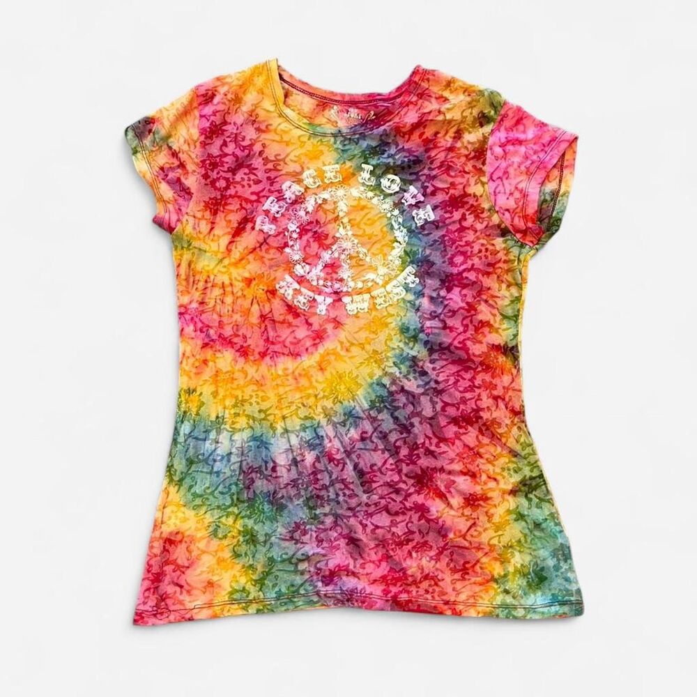 Rainbow tie-dye Key West fitted tee